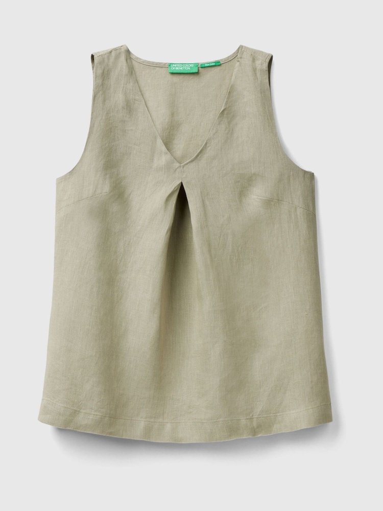 Benetton 100% Linen Blouse - Image 3 of 3