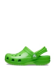 Crocs Green Classic High Shine Kids Clogs - Image 4 of 7