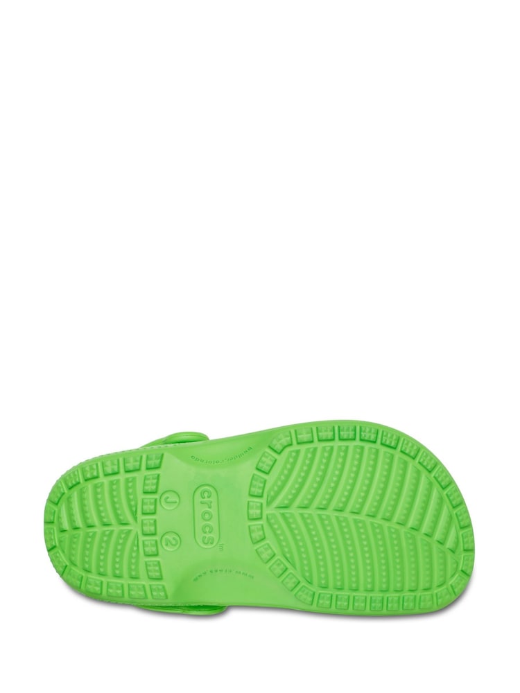 Crocs Green Classic High Shine Kids Clogs - Image 6 of 7