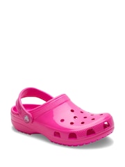 Crocs Pink Classic High Shine Kids Clogs - Image 6 of 7