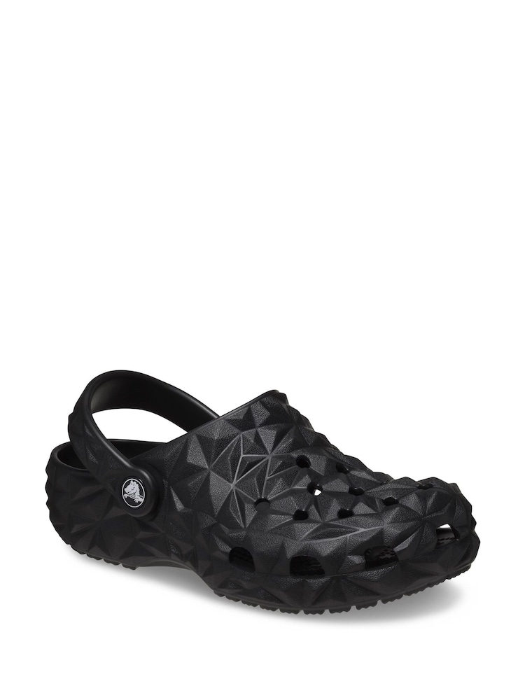 Crocs Black Geometric Kids Clogs - Image 1 of 5