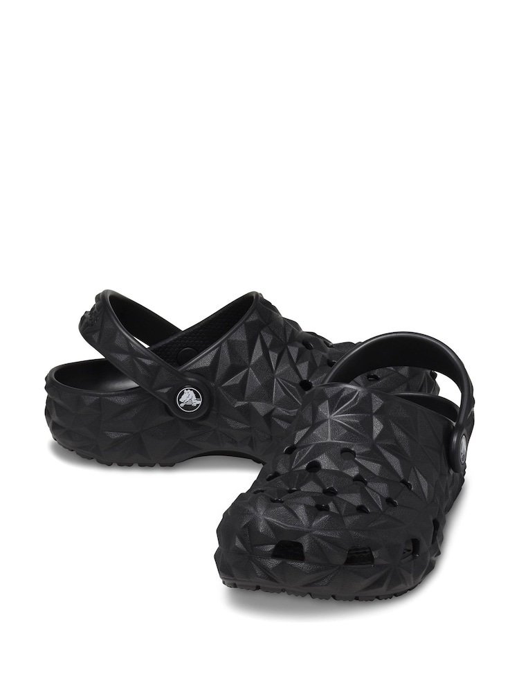 Crocs Black Geometric Kids Clogs - Image 3 of 5