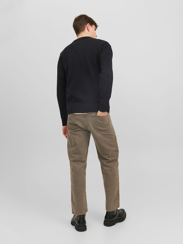 JACK & JONES Chrome Black Long Sleeve Crew Neck Jumper - Image 2 of 5