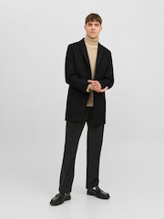 JACK & JONES Black Tailored Smart Wool Coat - Image 2 of 5