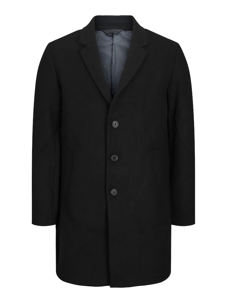 JACK & JONES Black Tailored Smart Wool Coat - Image 5 of 5