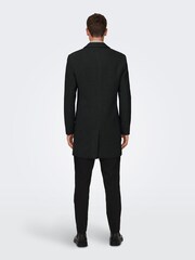 Only & Sons Black Smart Tailored Coat - Image 2 of 4