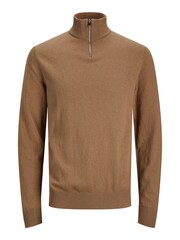 JACK & JONES Natural 1/4 Zip Up Knitted Jumper - Image 5 of 5