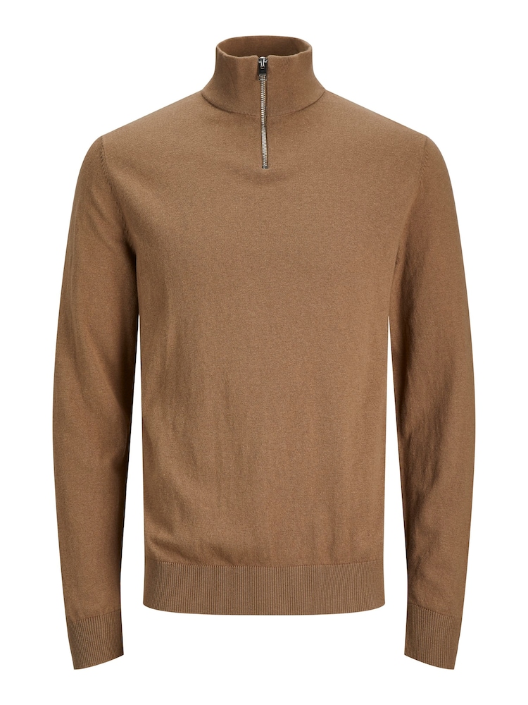 JACK & JONES Natural 1/4 Zip Up Knitted Jumper - Image 5 of 5