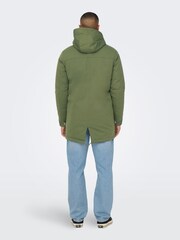 Only & Sons Green Parka Coat - Image 2 of 7