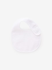 Blue Baby Muslin Dribble 100% Cotton Bibs 3 Pack - Image 3 of 5