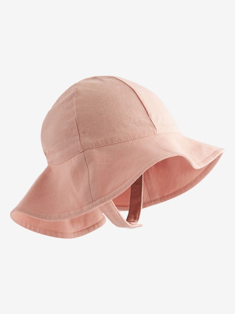 Pink Wide Brim Baby Sun Hat (0mths-2yrs) - Image 1 of 3