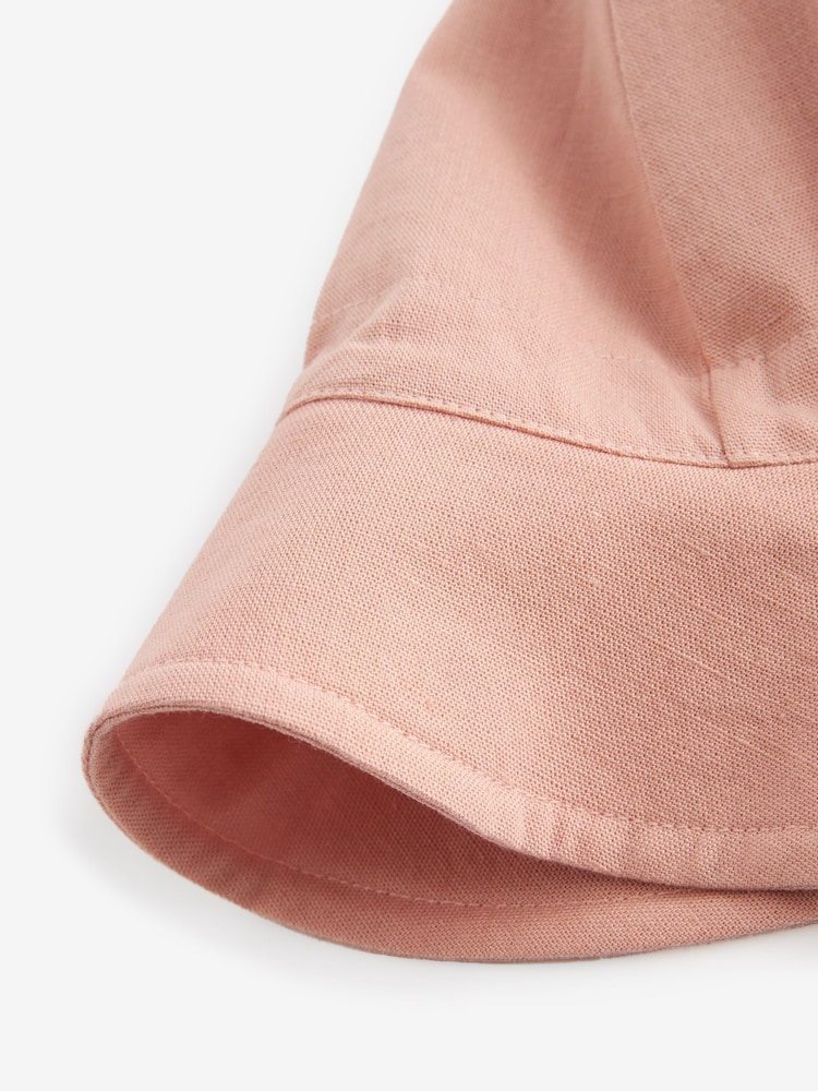 Pink Wide Brim Baby Sun Hat (0mths-2yrs) - Image 2 of 3