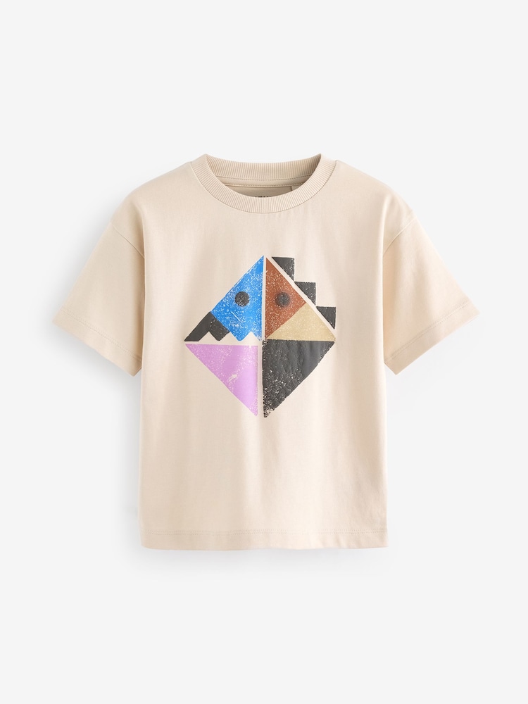 Blue/Pink 100% Cotton Short Sleeve T-Shirts 4 Pack (3mths-7yrs) - Image 2 of 8 Blue/Pink 100% Cotton Short Sleeve T-Shirts 4 Pack (3mths-7yrs) - Image 2 of 8