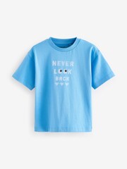 Blue/Pink 100% Cotton Short Sleeve T-Shirts 4 Pack (3mths-7yrs) - Image 4 of 8