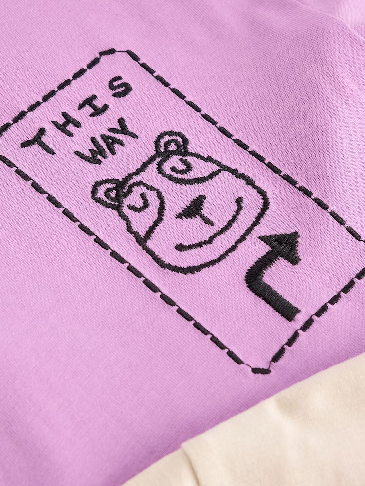 Blue/Pink 100% Cotton Short Sleeve T-Shirts 4 Pack (3mths-7yrs) - Image 8 of 8