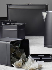 Salter Black Kuro Bread Bin & Cannister Set - Image 2 of 4