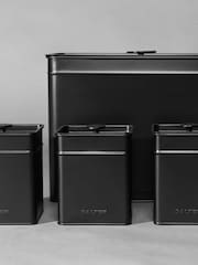 Salter Black Kuro Bread Bin & Cannister Set - Image 4 of 4