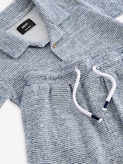 Blue/White Short Sleeve Pattern Shirt and Shorts Set (3mths-7yrs) - Image 7 of 7