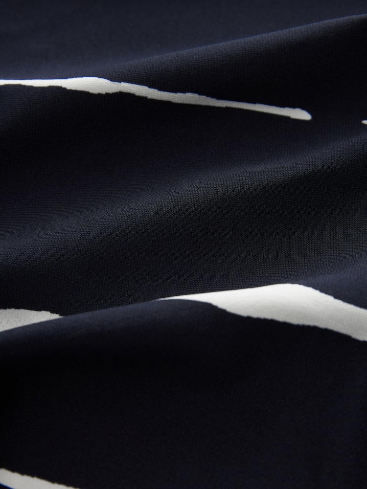 Navy/White stripe Long Sleeve Draw Hem Blouse - Image 5 of 5