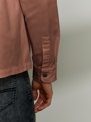 Brown Twill Single Pocket Shacket Overshirt - Image 5 of 8