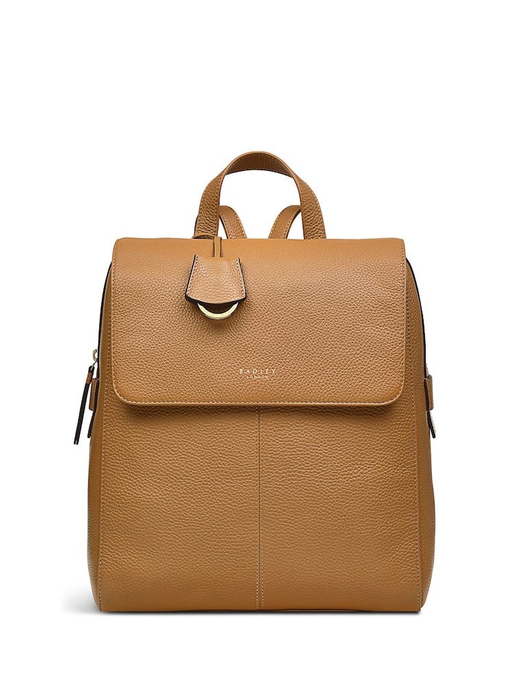 Radley London Lorne Close Large Flapover Brown Backpack - Image 1 of 5