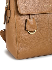 Radley London Lorne Close Large Flapover Brown Backpack - Image 3 of 5