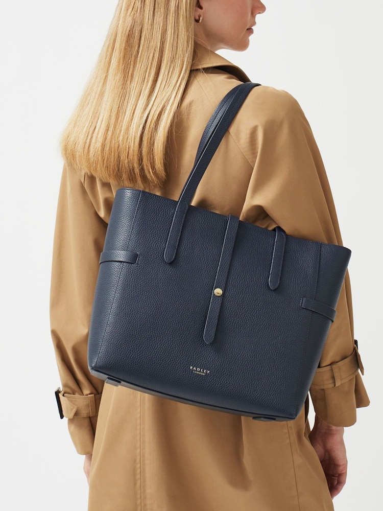 Radley London Large Blue Abingdon Road Zip Top Shoulder Bag - Image 5 of 5