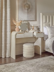 Light Natural Mia Oak Effect Console Dressing Table - Image 4 of 10