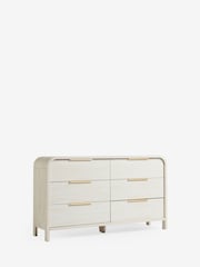 Light Natural Mia Oak Effect 6 Drawer Wide Chest of Drawers - Image 8 of 11