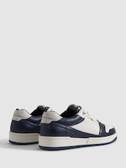 Reiss Navy/White Astor Leather Lace-Up Trainers - Image 4 of 5