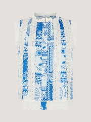 Monsoon Blue Soleil Print Tank Top - Image 1 of 1