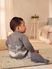 Grey Whale Baby 100% Cotton Cardigan (0mths-2yrs) - Image 3 of 10
