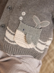 Grey Whale Baby 100% Cotton Cardigan (0mths-2yrs) - Image 4 of 10