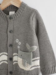 Grey Whale Baby 100% Cotton Cardigan (0mths-2yrs) - Image 6 of 10