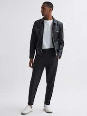 Reiss White Astor Leather Lace-Up Trainers - Image 2 of 5