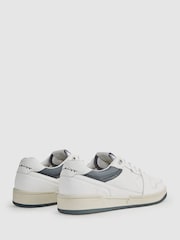 Reiss White Astor Leather Lace-Up Trainers - Image 4 of 5