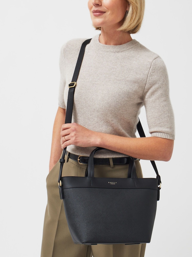 Radley London Essex Road Responsible Medium Zip-Top Multiway Grab Black Bag - Image 1 of 2