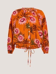 Monsoon Orange Fallon Print Blouse - Image 1 of 1