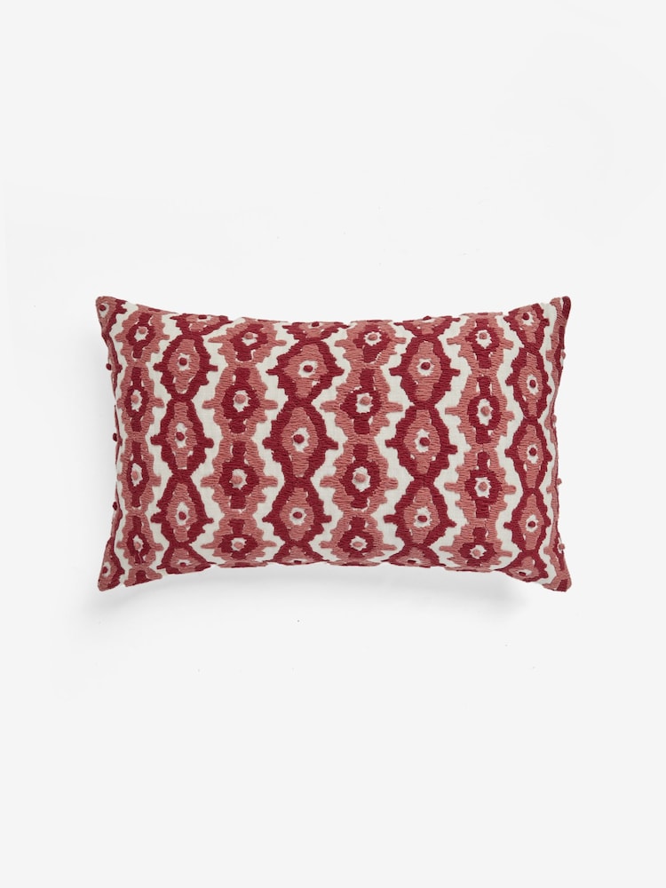 Nina Campbell Pink Marrakesh Embroidered Feather Filled Cushion - Image 4 of 6