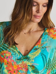 Simply Be Blue Magisculpt Embellished Kaftan - Image 4 of 4
