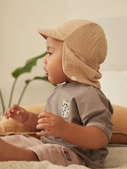 Tan Brown Crinkle Baby Legionaire Hat - Image 1 of 4
