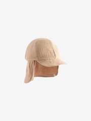 Tan Brown Crinkle Baby Legionaire Hat - Image 3 of 4