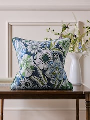 Nina Campbell Jardin Floral Velvet Embroidered Feather Filled Cushion - Изображение 1 из 7