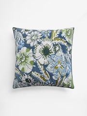 Nina Campbell Jardin Floral Velvet Embroidered Feather Filled Cushion - Изображение 5 из 7