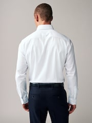 White Slim Fit Easy Care Oxford Shirt - Image 3 of 8