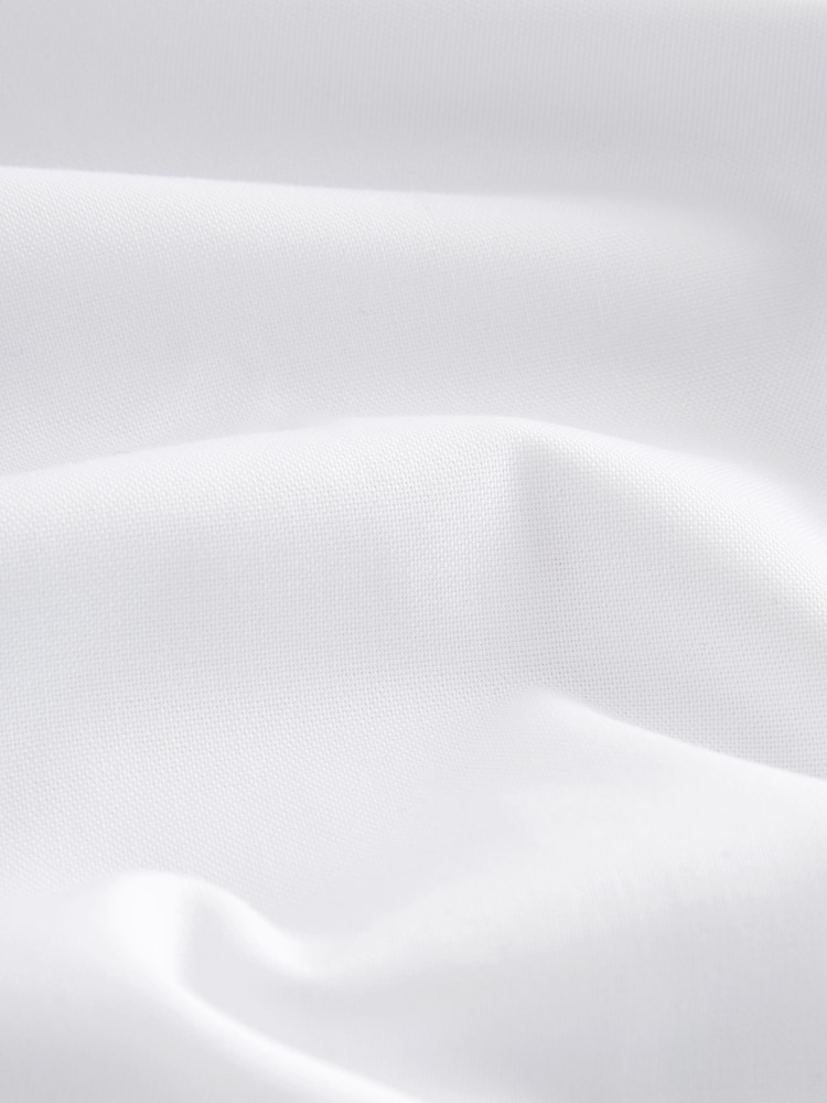 White Slim Fit Easy Care Oxford Shirt - Image 8 of 8