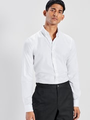 White Skinny Fit Easy Care Oxford Shirt - Image 1 of 7