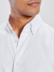White Skinny Fit Easy Care Oxford Shirt - Image 4 of 7