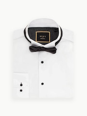 White/Black Slim Fit Single Cuff Shirt And Bow Tie Pack - Image 5 of 6