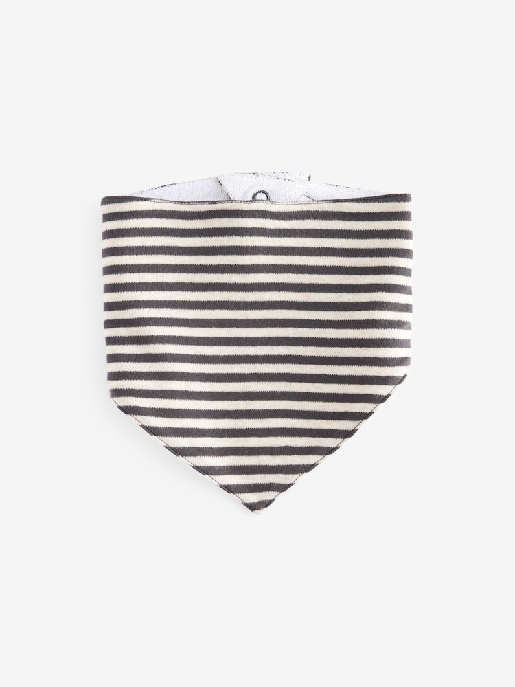 Black/White 100% Cotton Dribble Baby Bibs 3 Pack - Image 2 of 4